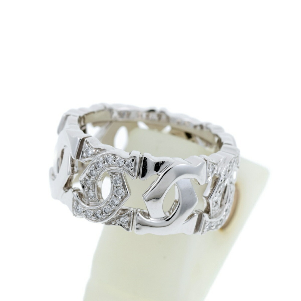 CARTIER Authentic Silver Diamond 2C Ring